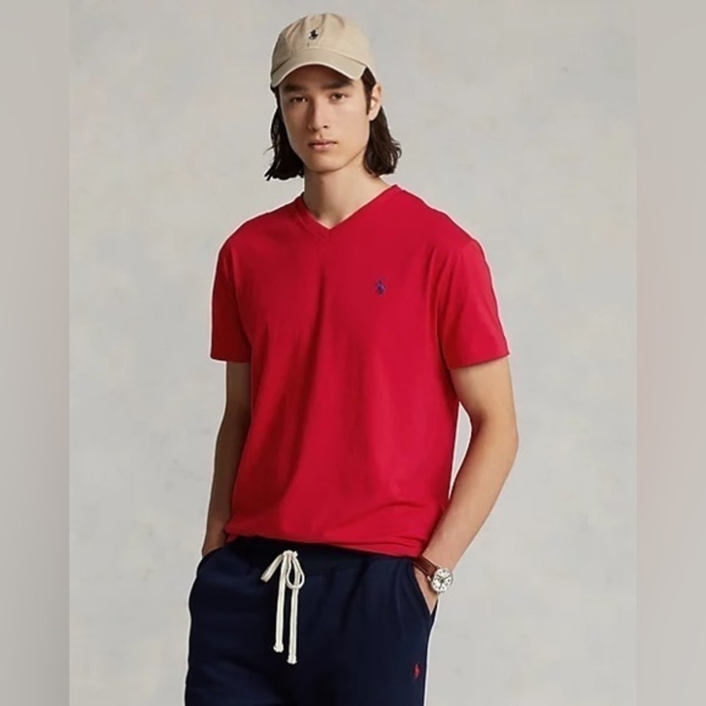 New Classic Fit Jersey V-Neck T-Shirt​